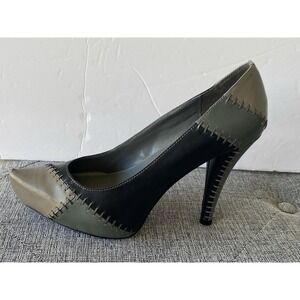 Chinese Laundry, Black Gray Patch Leather Womens Shoes, Size 7.5